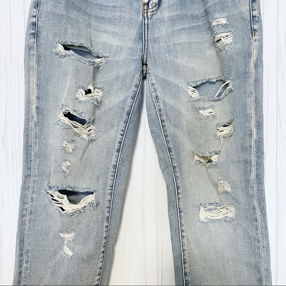 One by One Teaspoon Awesome Baggies Distressed Cuffed Jeans Size 27 - Picture 3 of 9